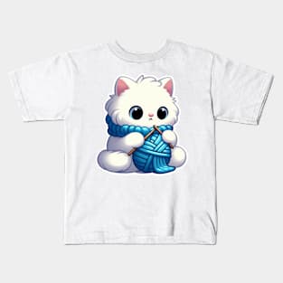 cat knitting Kids T-Shirt